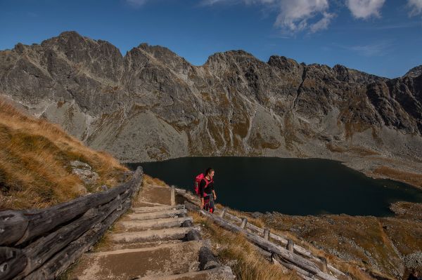 Kôprovský štít - cesta zo štítu okolo Veľkého Hincovho plesa